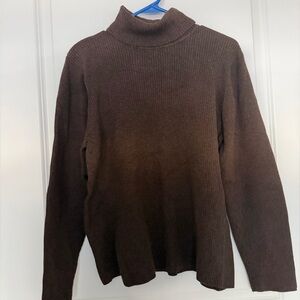 Coldwater Creek Chocolate Brown Turtleneck Sweater
